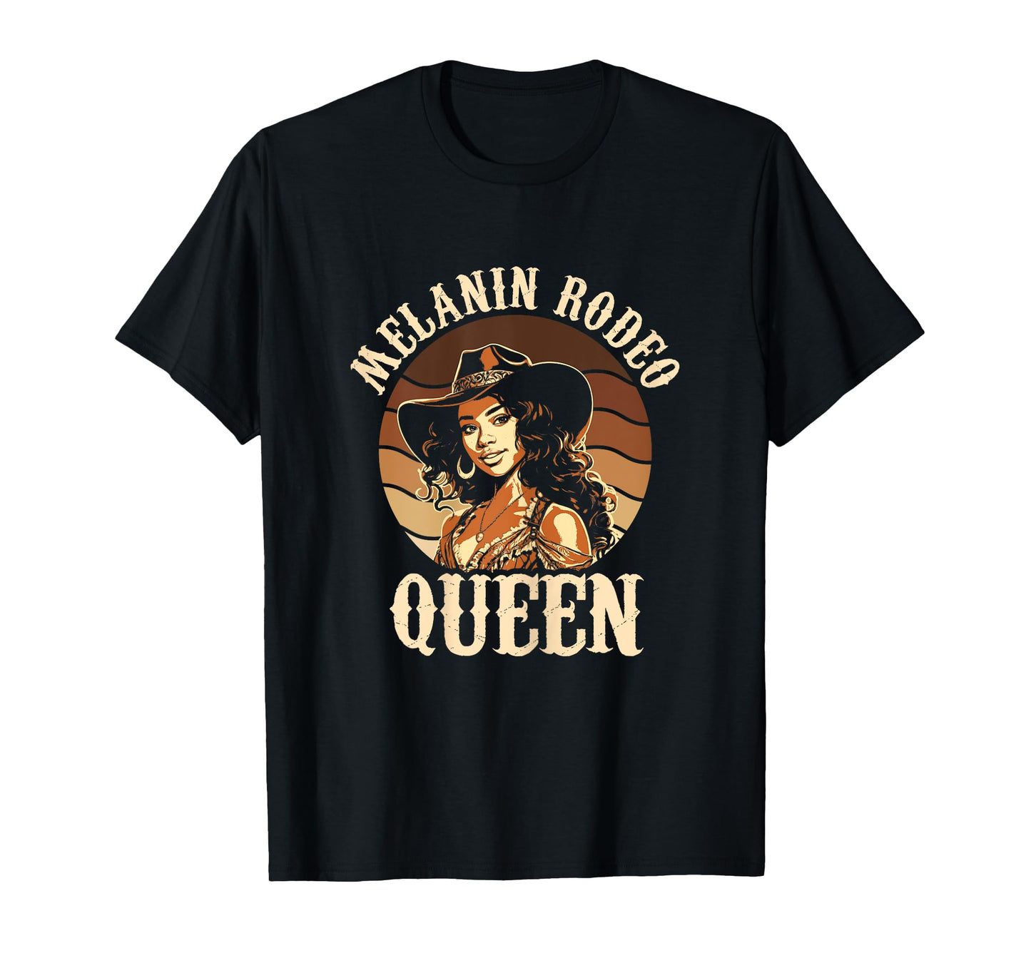 Melanin Rodeo Queen Bronc Riding African American T-Shirt