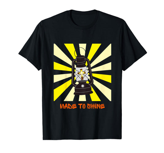 Youth Christian Made to Shine Jesus Light of The World Fall T-Shirt