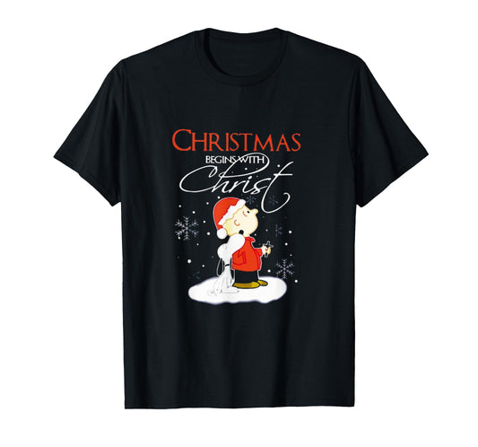 Christmas Begins With Christ Xmas Gift Holiday costume T-Shirt