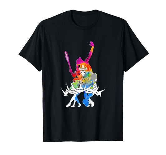 Religious Jesus Tennis Christian GOD Tennis T-Shirt