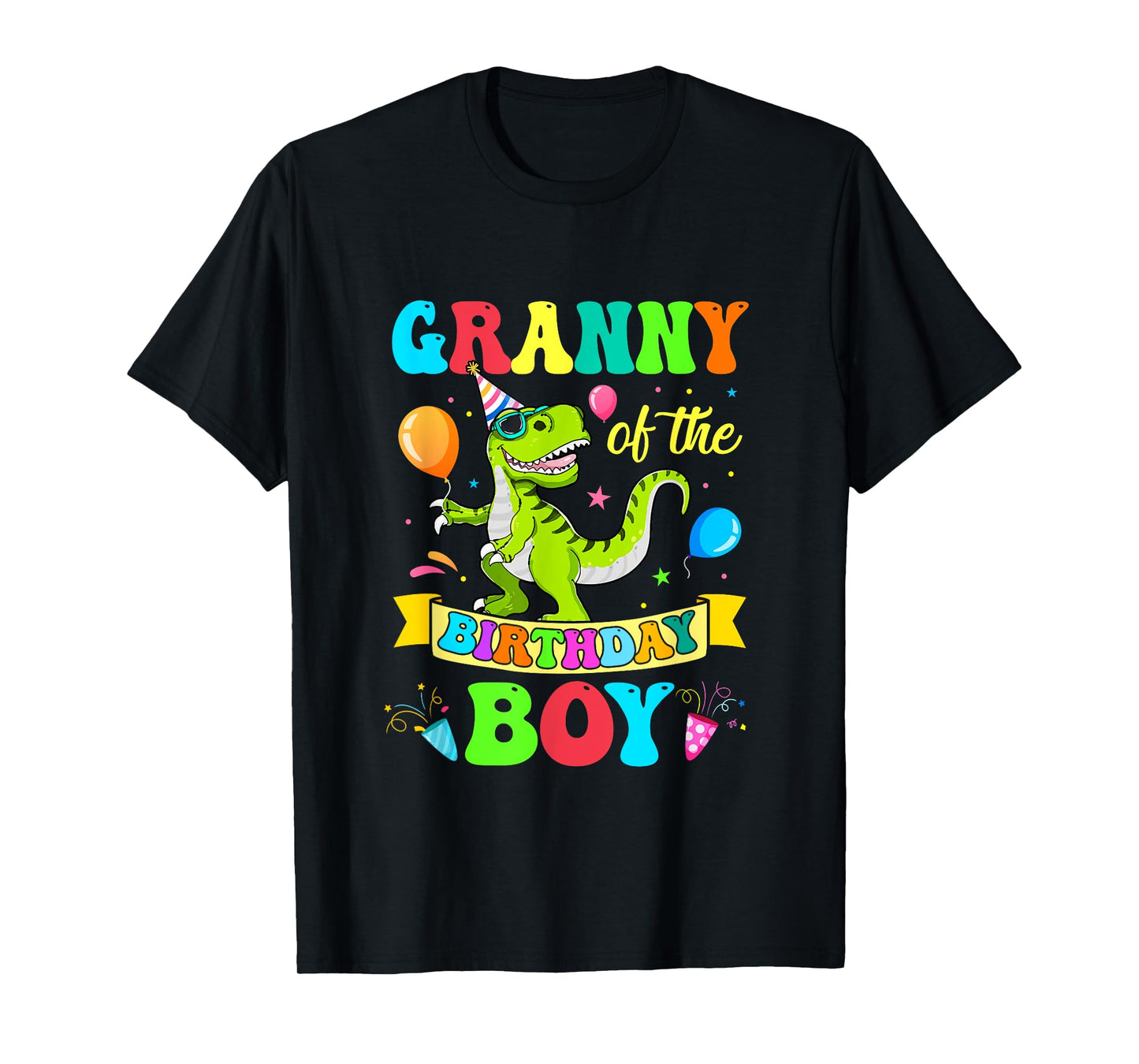 Granny Of The Birthday Boy T-Rex Dinosaur Birthday Party T-Shirt