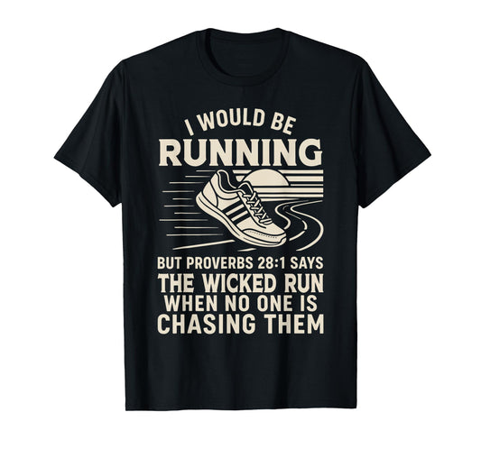 Running Runner Half Marathon Christian Bible Quote Faith I T-Shirt