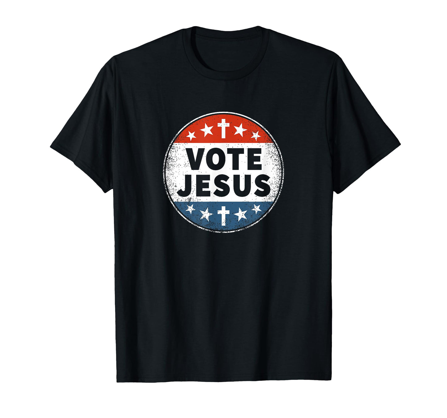 Vote Jesus - Novelty Faith Patriotic T-Shirt