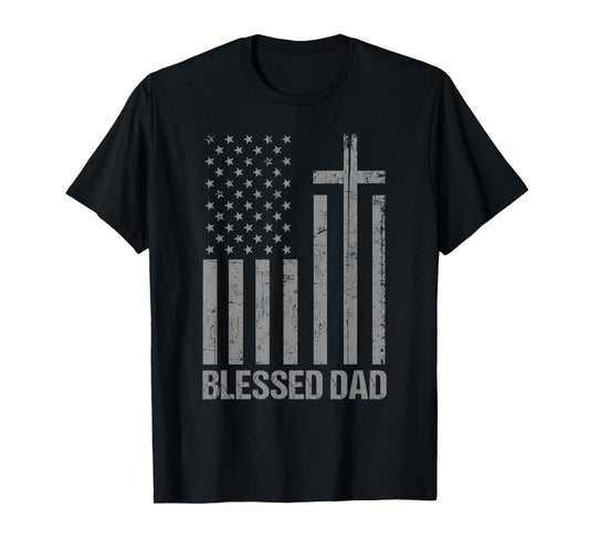 Christian Shirts For Men Fathers Day Tshirts For Blessed Dad T-Shirt
