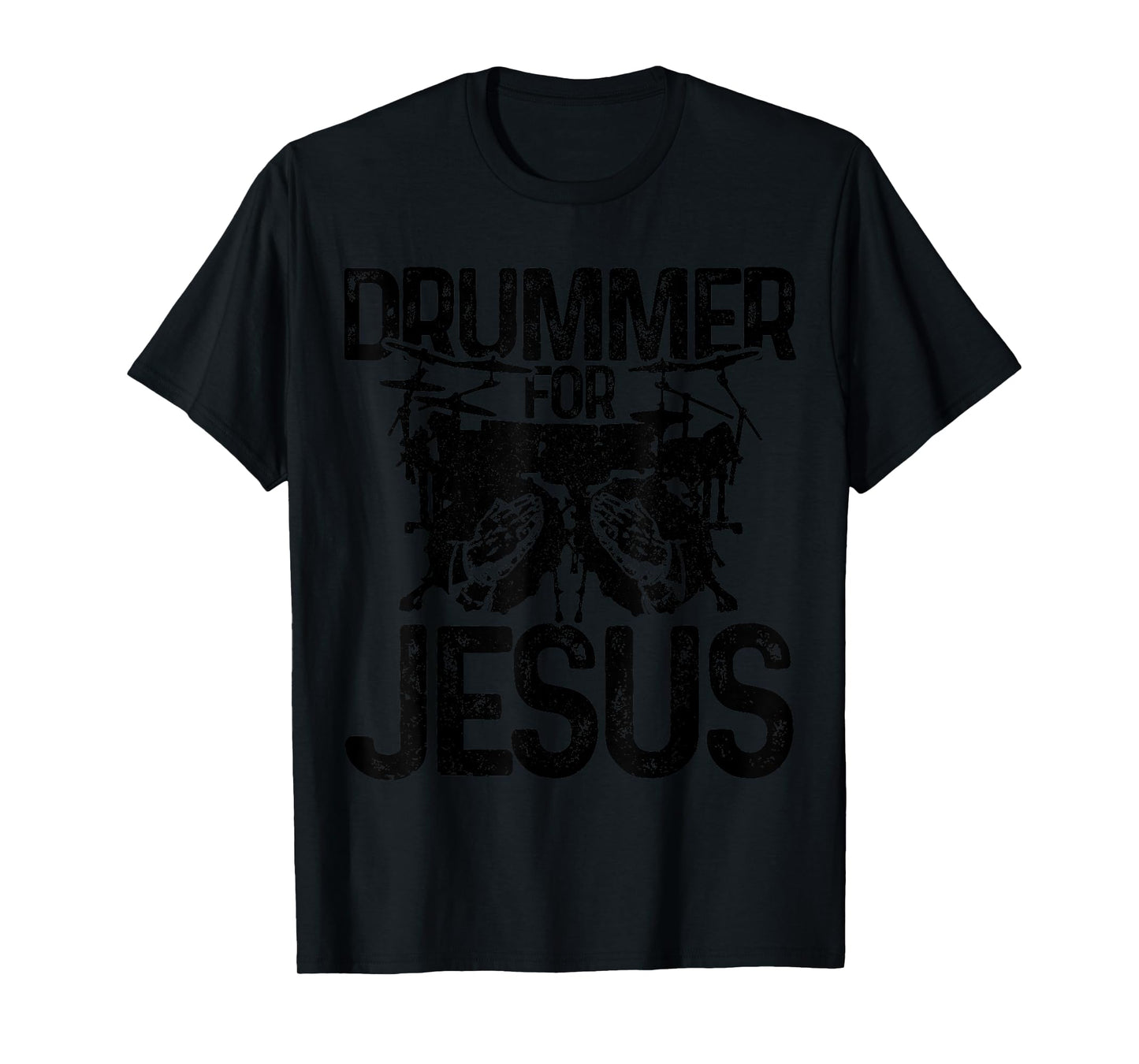 Drummer For Jesus Praying Hands Drums Christian Drummer T-Shirt