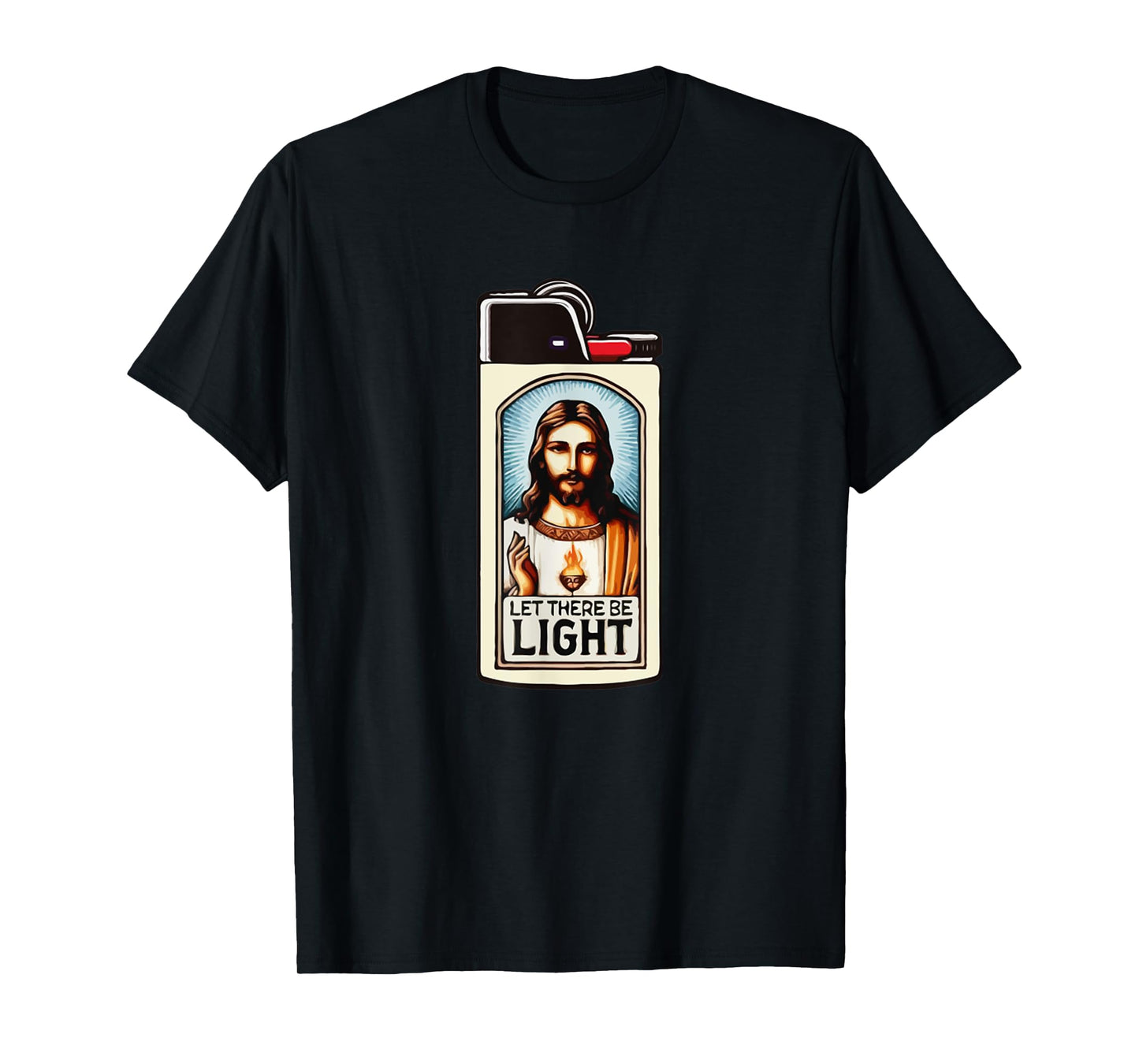 Jesus Lighter Let There Be Light Funny Meme Christ T-Shirt