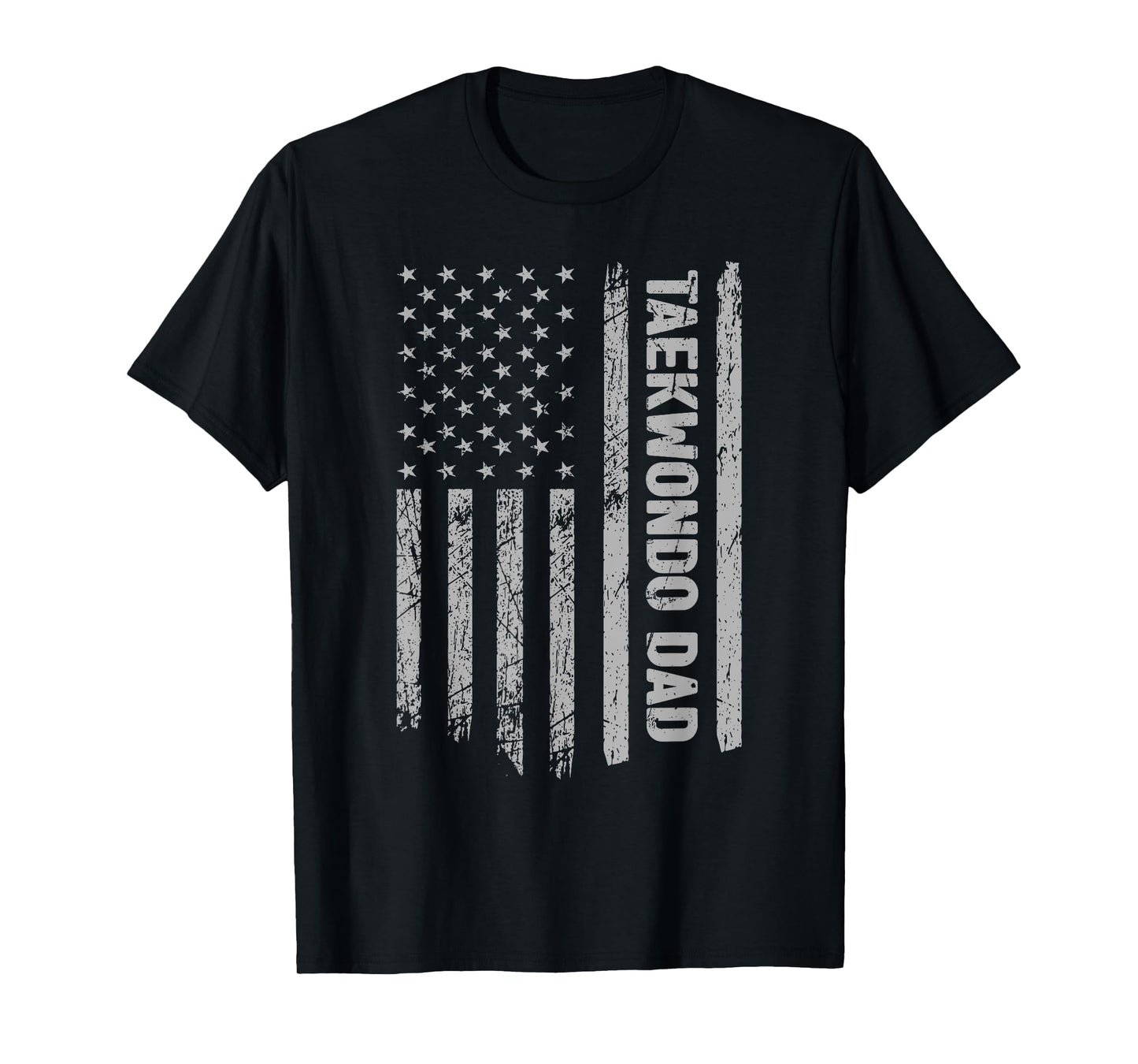 Funny Taekwondo Dad America US Flag Patriot - Vintage Gift T-Shirt