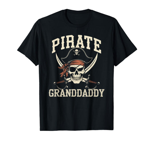 Pirate Granddaddy Funny Captain Halloween Costume Grandpa T-Shirt