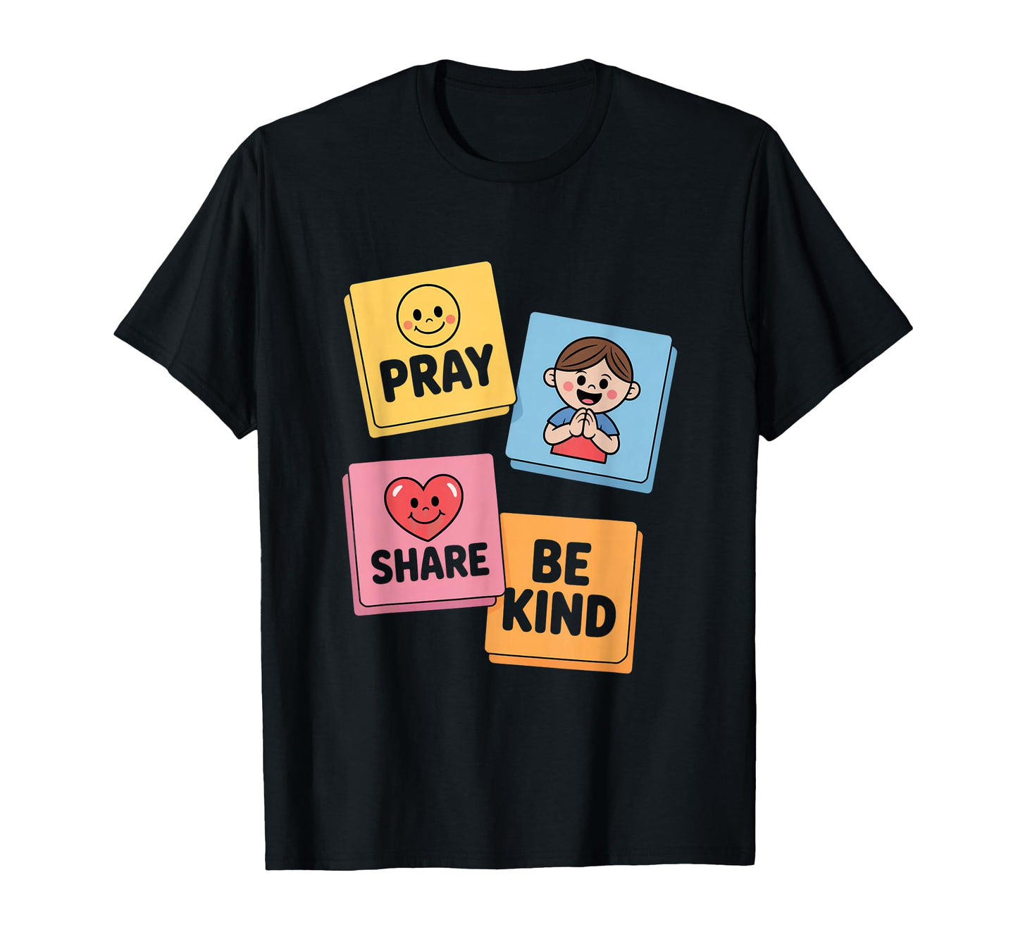 Pray Share Be Kind Kids Christian Sunday School T-Shirt
