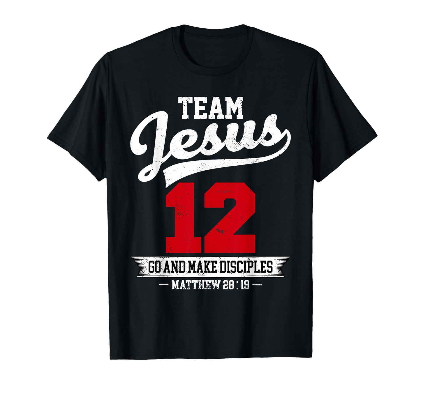 Jesus and Baseball Team Jesus Christian Matthew 28:19 Verse T-Shirt