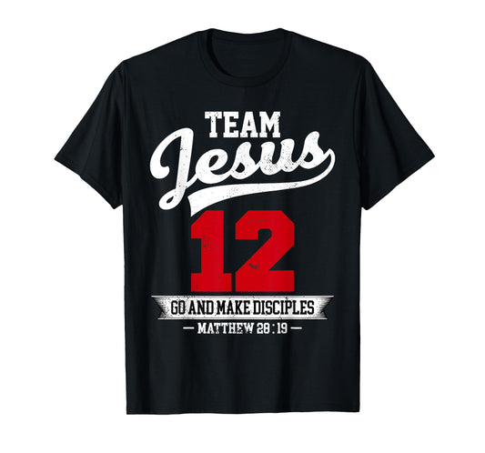 Jesus and Baseball Team Jesus Christian Matthew 28:19 Verse T-Shirt