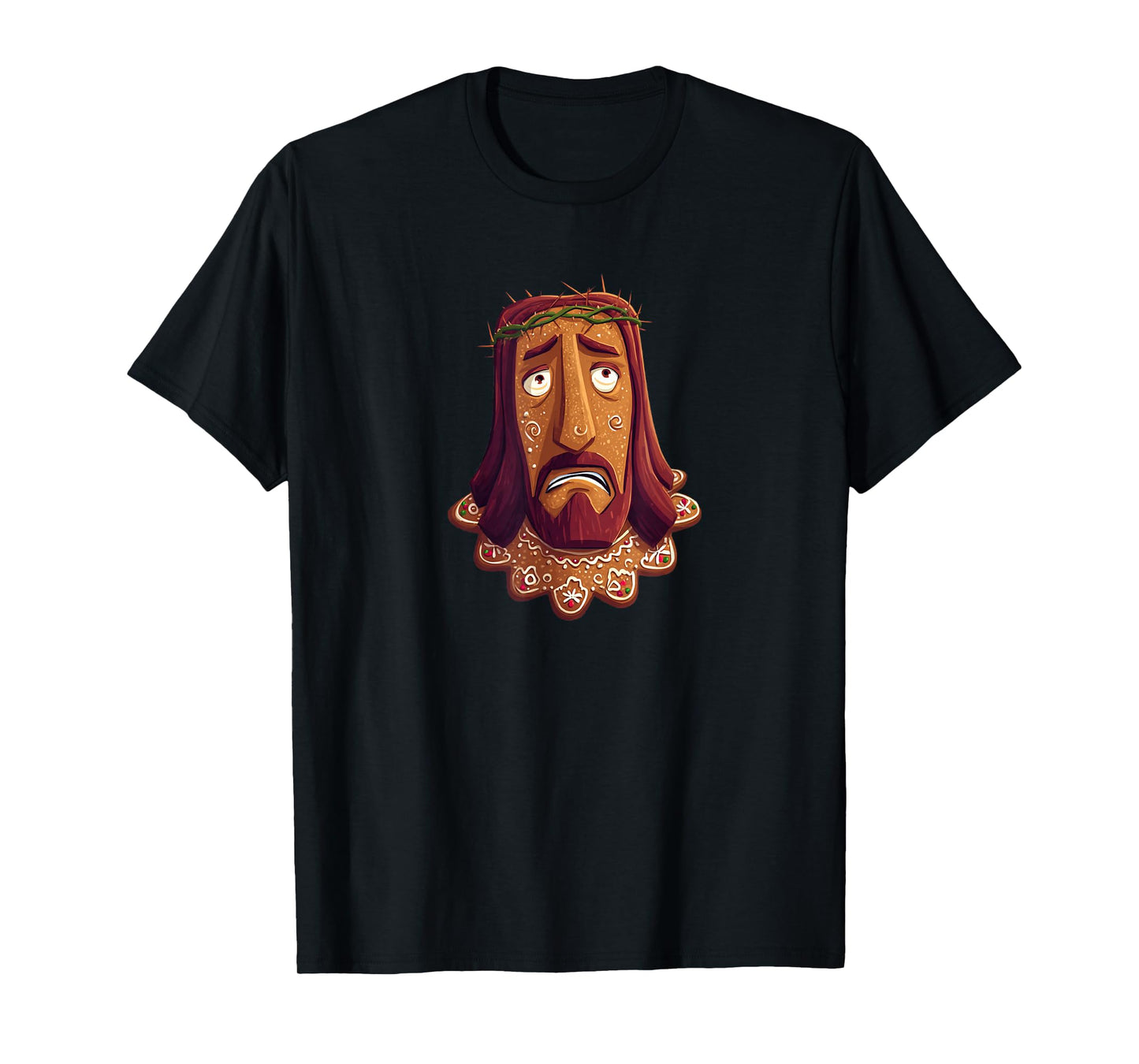 Jesus Christ Face in Gingerbread Look T-Shirt