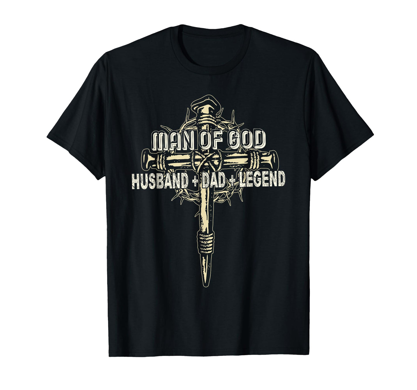 Man Of God Husband Dad Happy Father's Day Proud Christian T-Shirt