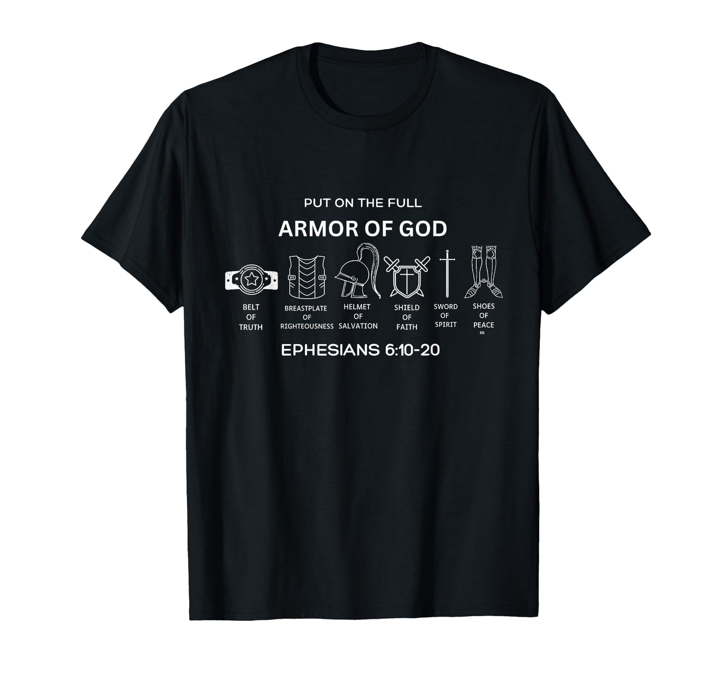 PUT ON THE FULL ARMOR OF GOD/ Bible Verse Religious T-Shirt