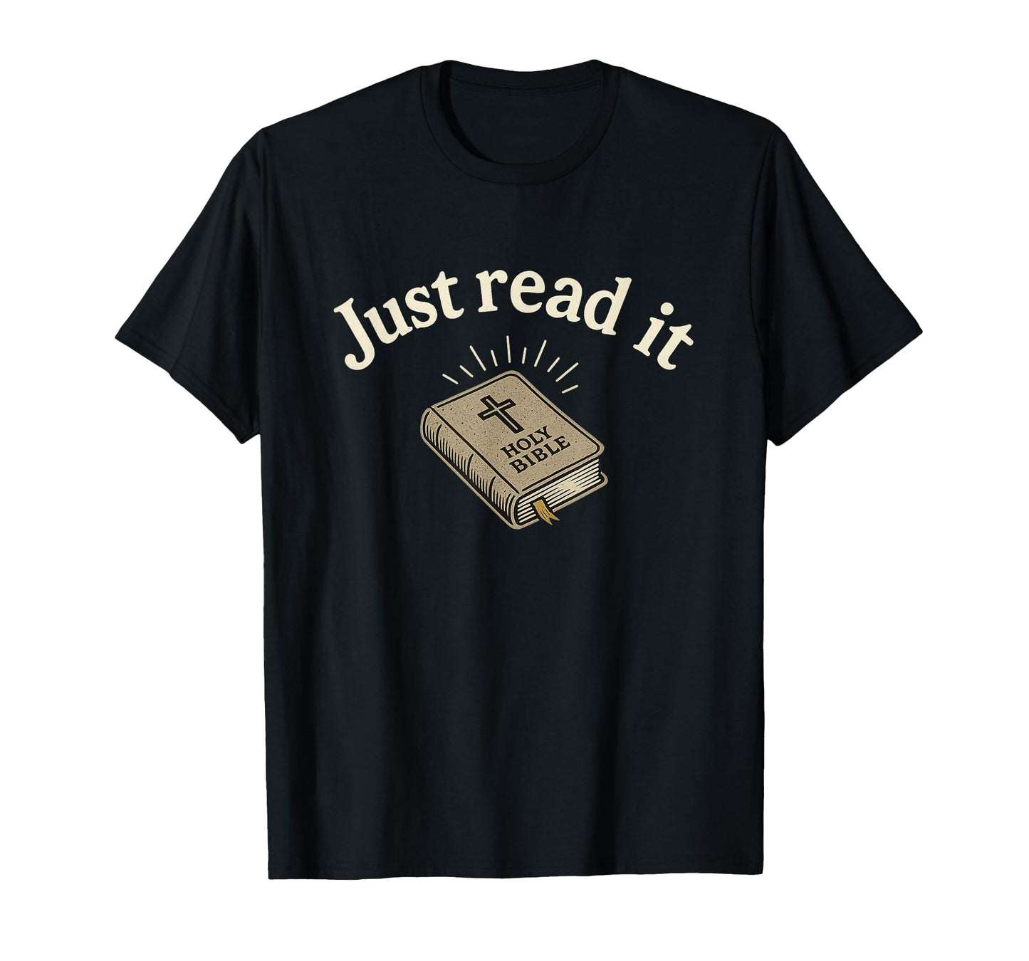 Just Read It | Holy Bible - Cartoon Cross Evangelist T-Shirt