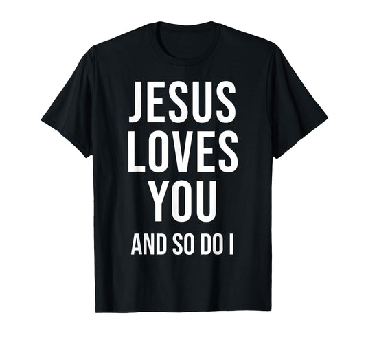 Funny Jesus Loves You and So Do I Christian Vbs Religious T-Shirt