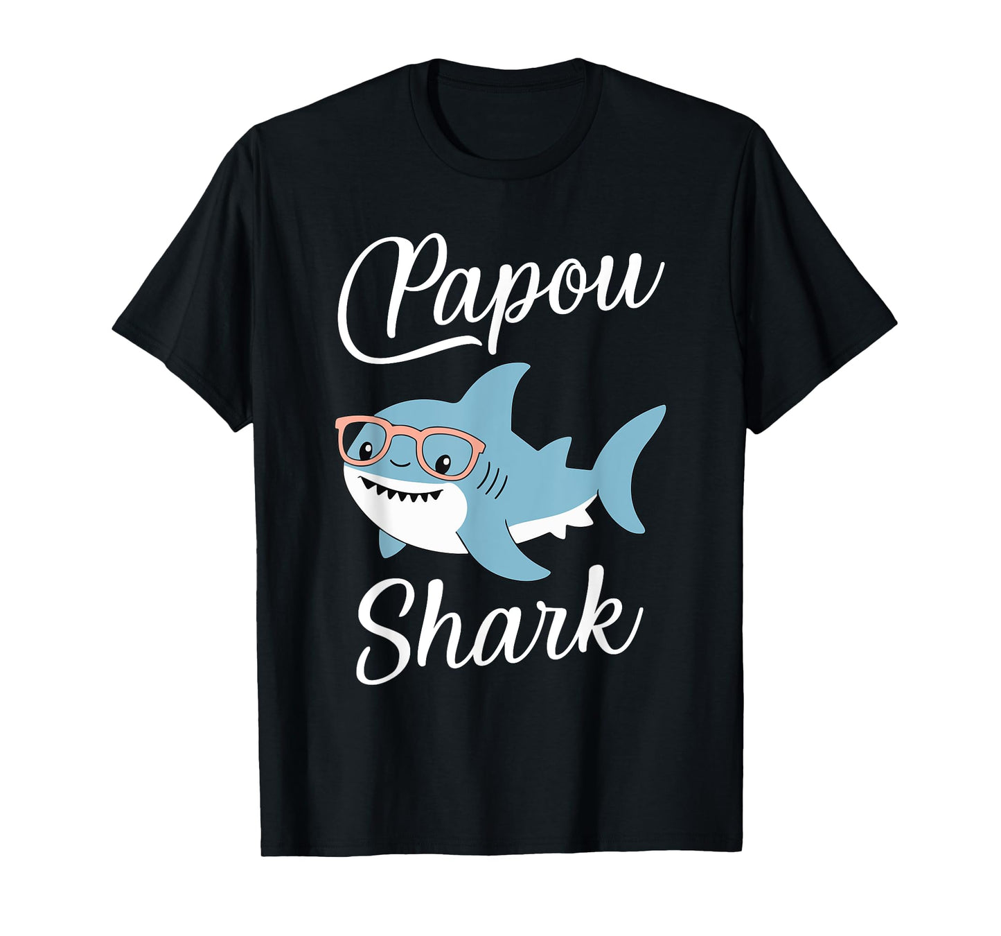Papou Shark Funny Matching Family Grandpa T-Shirt