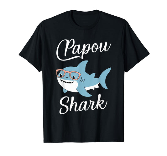 Papou Shark Funny Matching Family Grandpa T-Shirt
