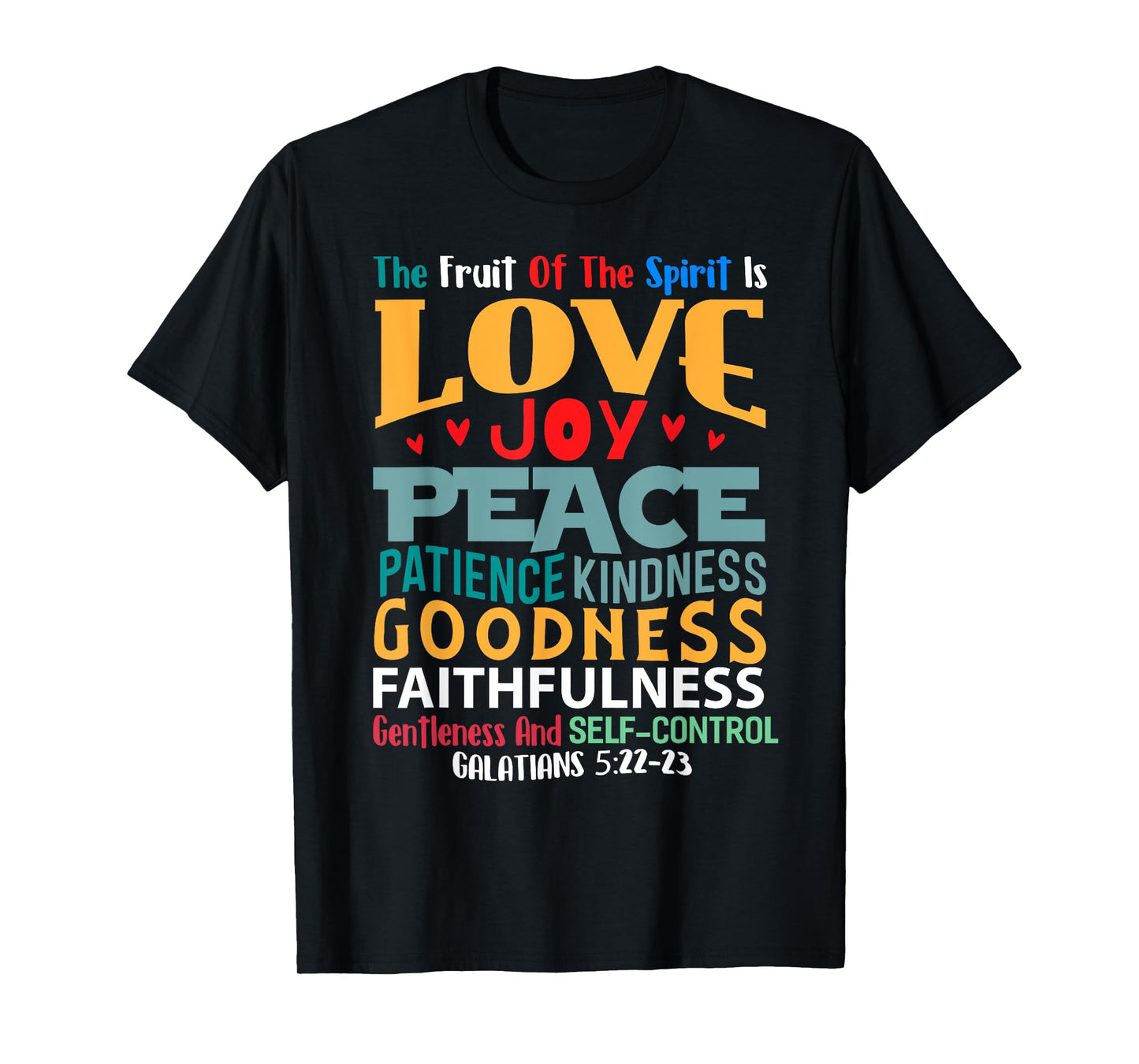 Religious Designs By ShirtZilla Fruit Of The Spirit Christian T-Shirt Bible Verse T-Shirt