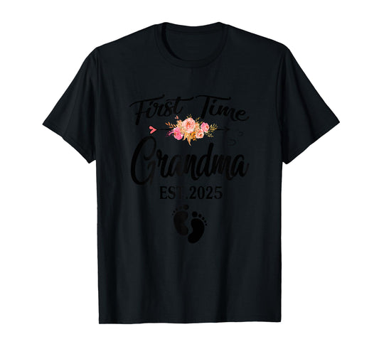 First Time Grandma 2025 Mothers Day Promoted To Grandma 2025 T-Shirt