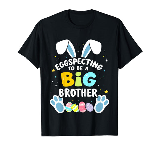 Kids Eggspecting to be a big brother easter baby announcement T-Shirt