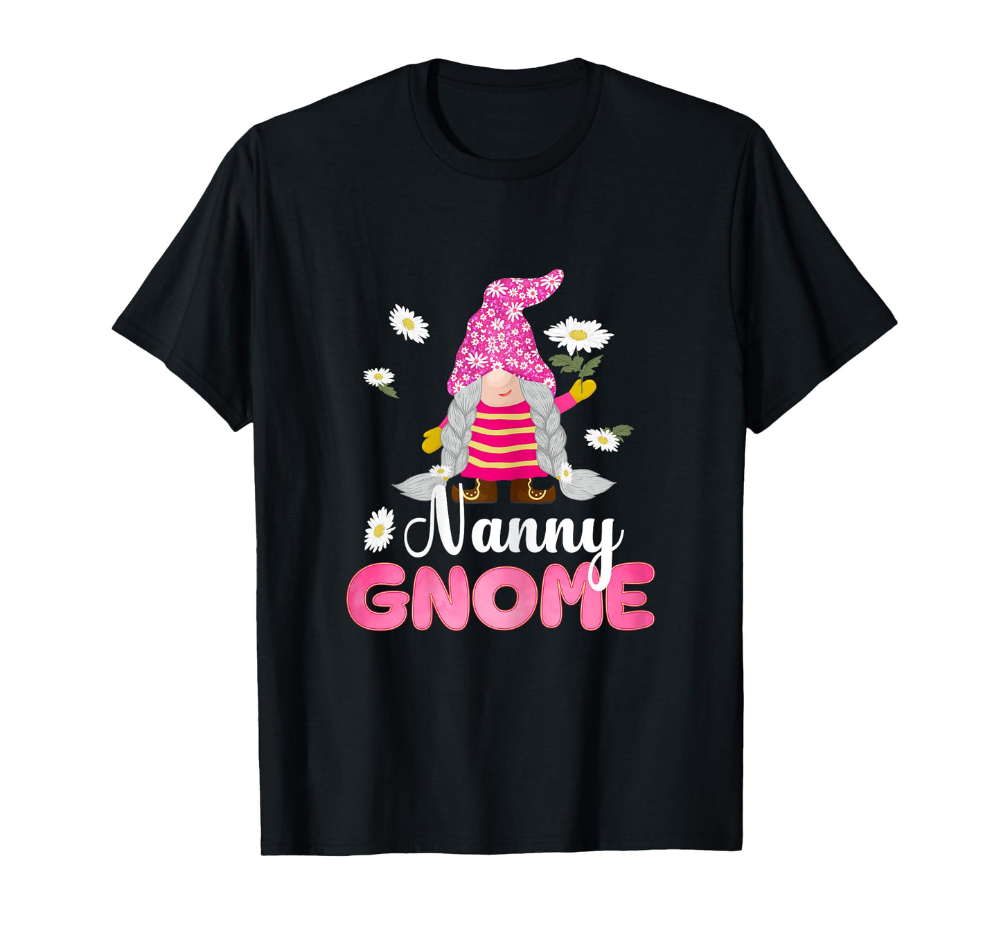 Cute Nanny Gnome Flower Gifts For Mother's Day Mom Grandma T-Shirt