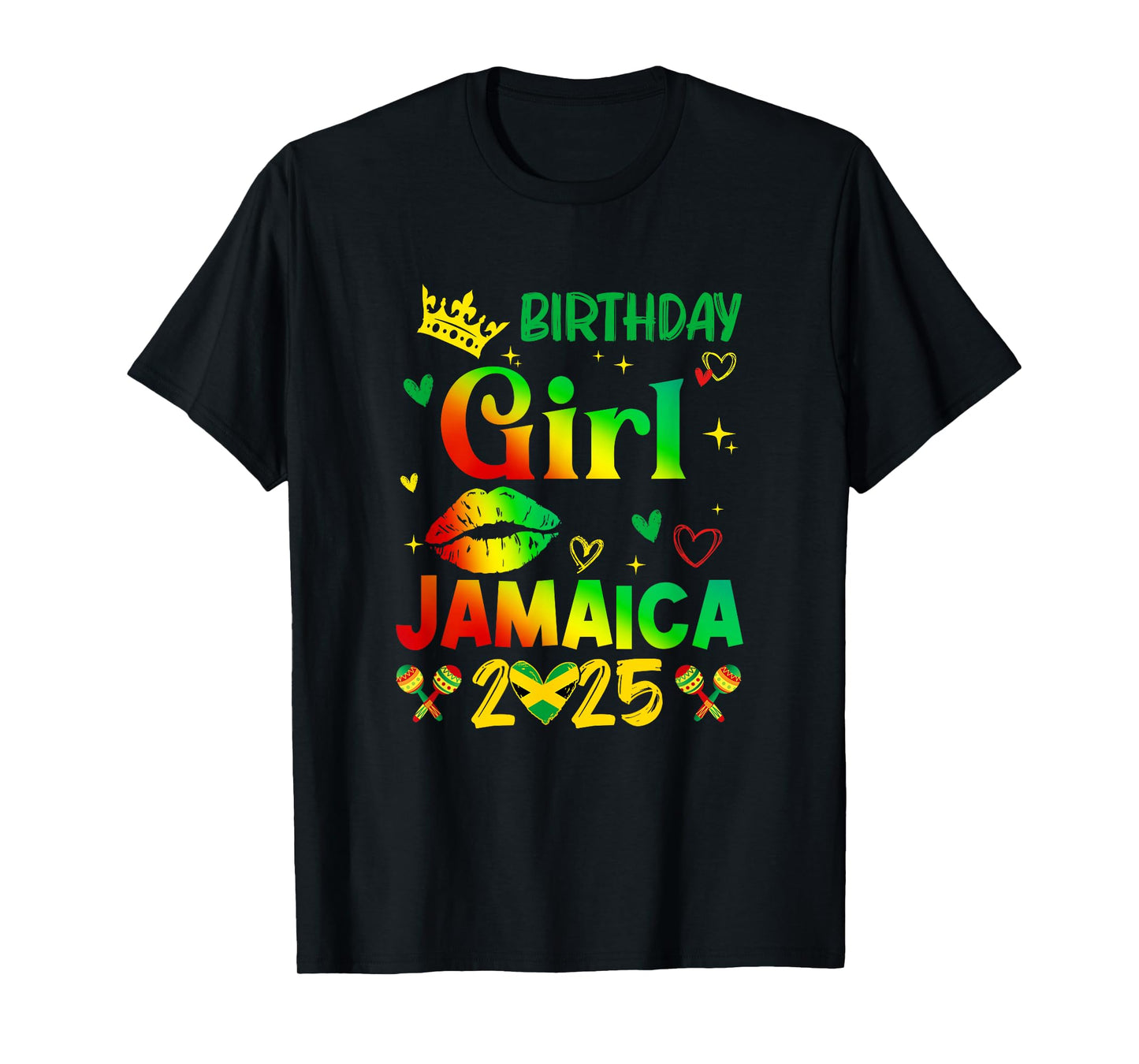 Funny Birthday Girl Jamaica 2025 Birthday Trip Vacation T-Shirt