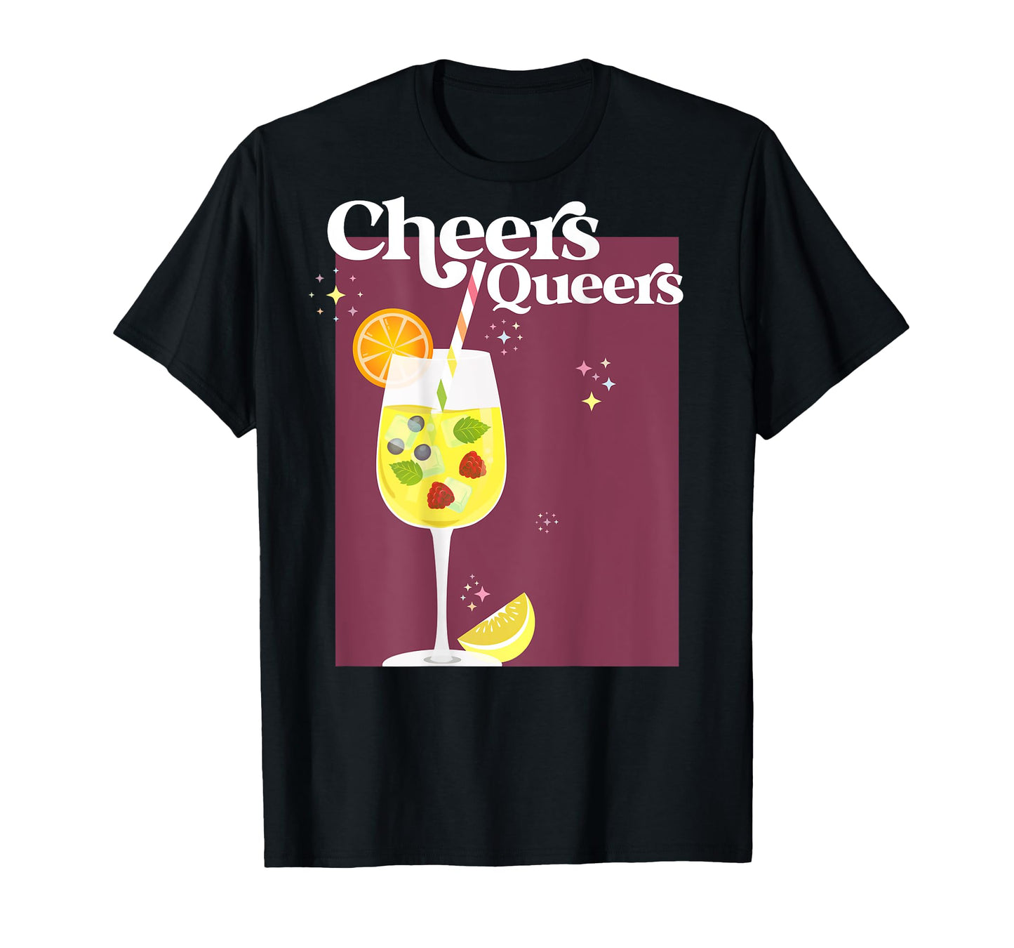 CHEERS QUEERS X LGBTQIA LGBTQ Gay Pride Month Love BACKPRINT T-Shirt