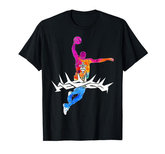 Religious Jesus Basketball Christian GOD Basketball T-Shirt