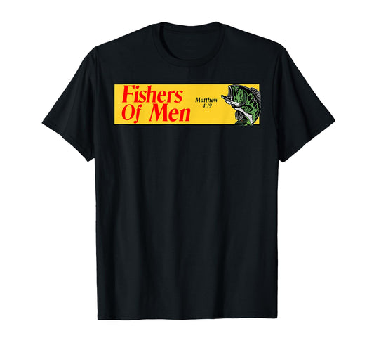 Fishers of Men Matthew 4:19 Christian Fishing Bible Verse T-Shirt