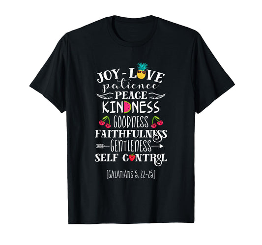 Fruit Of The Spirit Shirt Galatians 5:22-23 Bible Christian T-Shirt