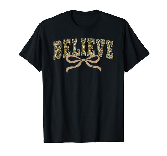Jesus Believe Camo Christian God Faith Bible Religious Verse T-Shirt