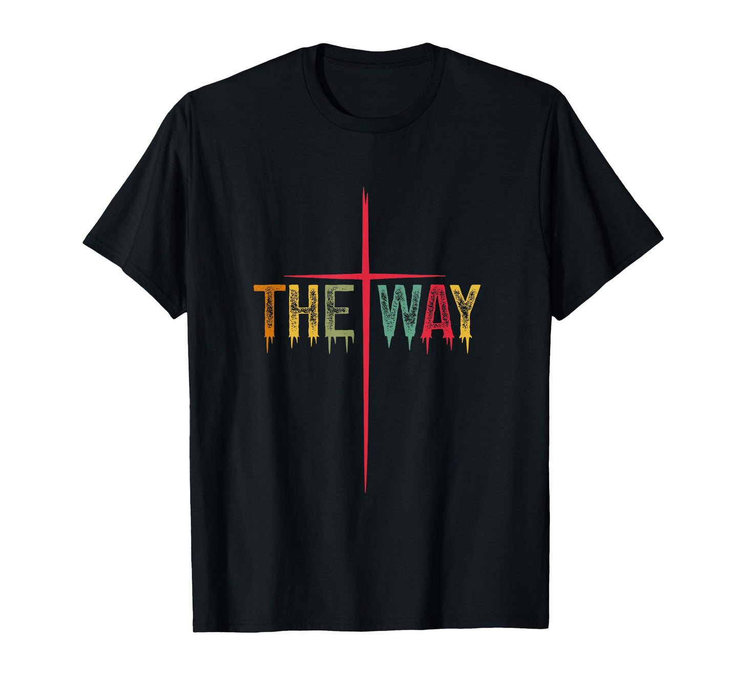 The Way Jesus Cross Graphic Scripture Inspired Faith Christ T-Shirt