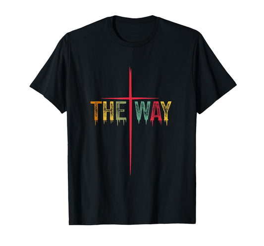 The Way Jesus Cross Graphic Scripture Inspired Faith Christ T-Shirt