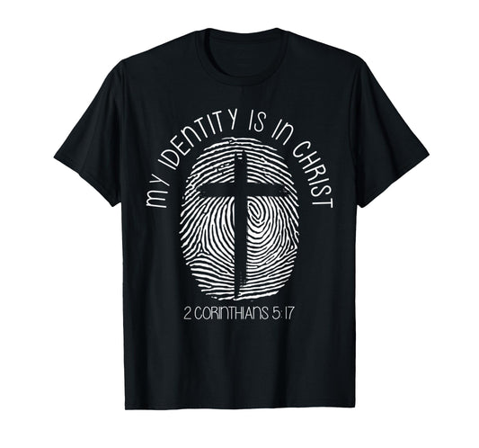 Vintage My Identity Is In Jesus Christ DNA Cross Christians T-Shirt