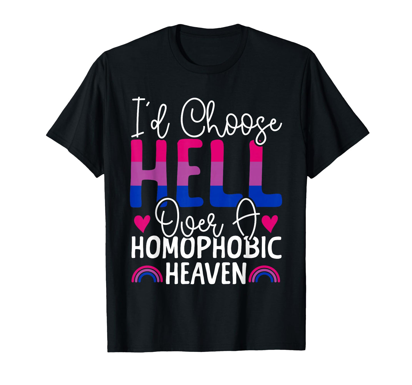 Bisexual Bi Pride Flag Colors Bible Faith Christian I'd T-Shirt