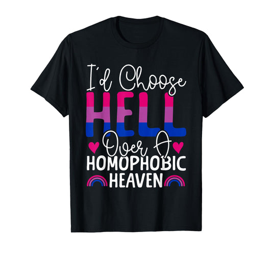 Bisexual Bi Pride Flag Colors Bible Faith Christian I'd T-Shirt