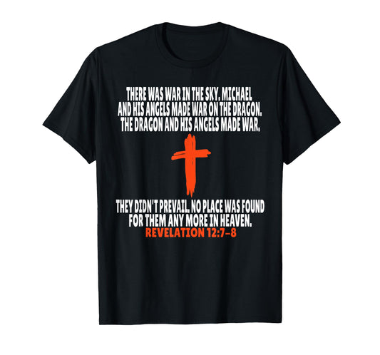 Revelation 12:7-8 Bible Verses Scripture T-Shirt