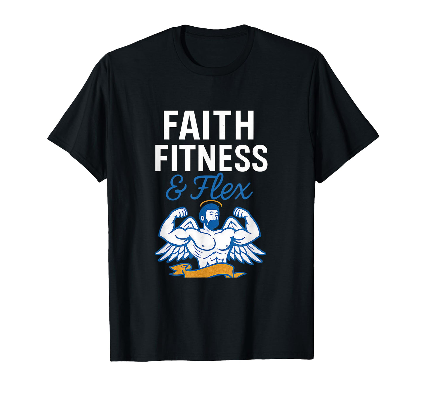 Faith Fitness & Flex Christian Gym Graphic T-Shirt