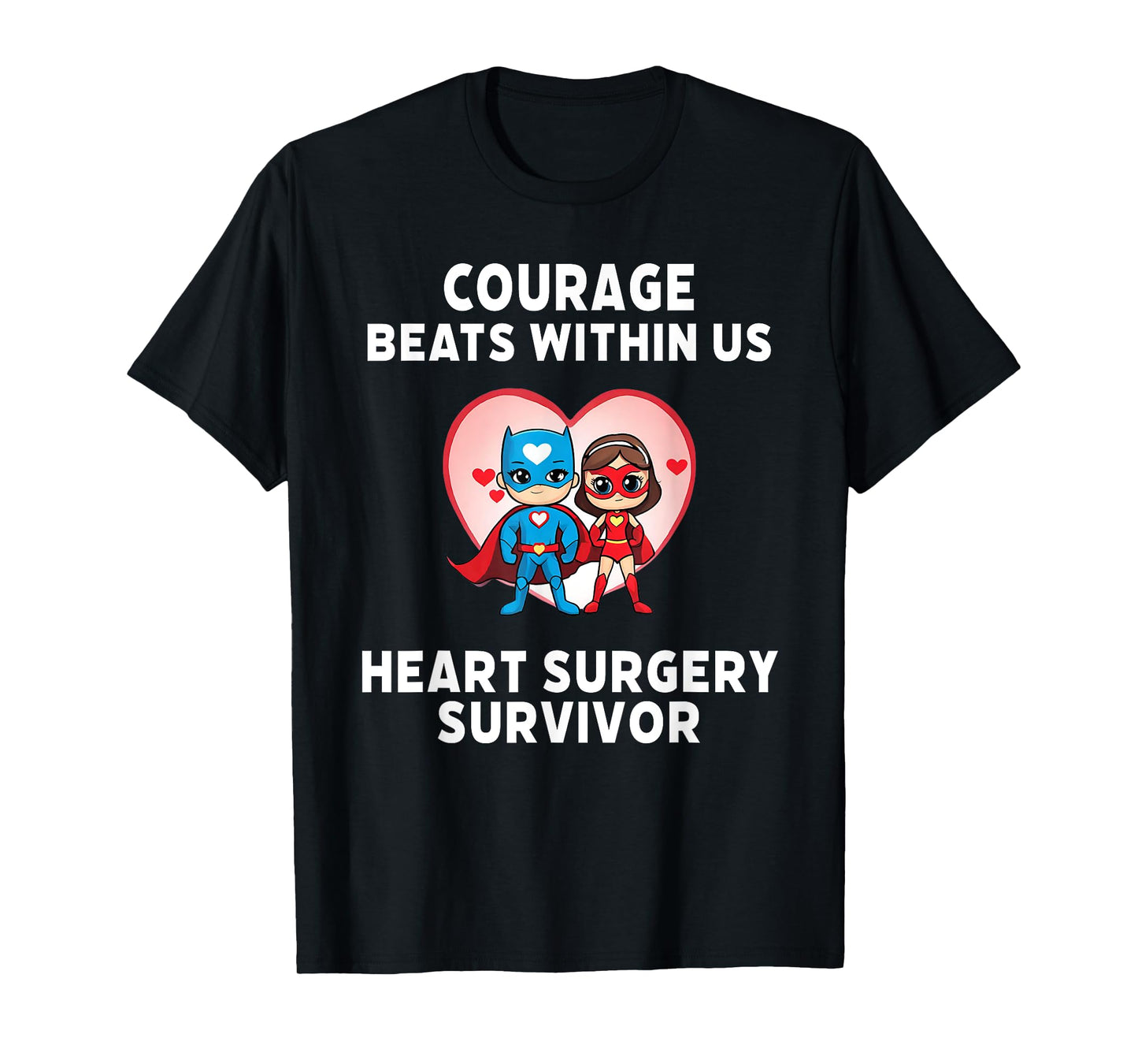 Courage Beats Within Us Heart Surgery Survivor Kids Gifts T-Shirt