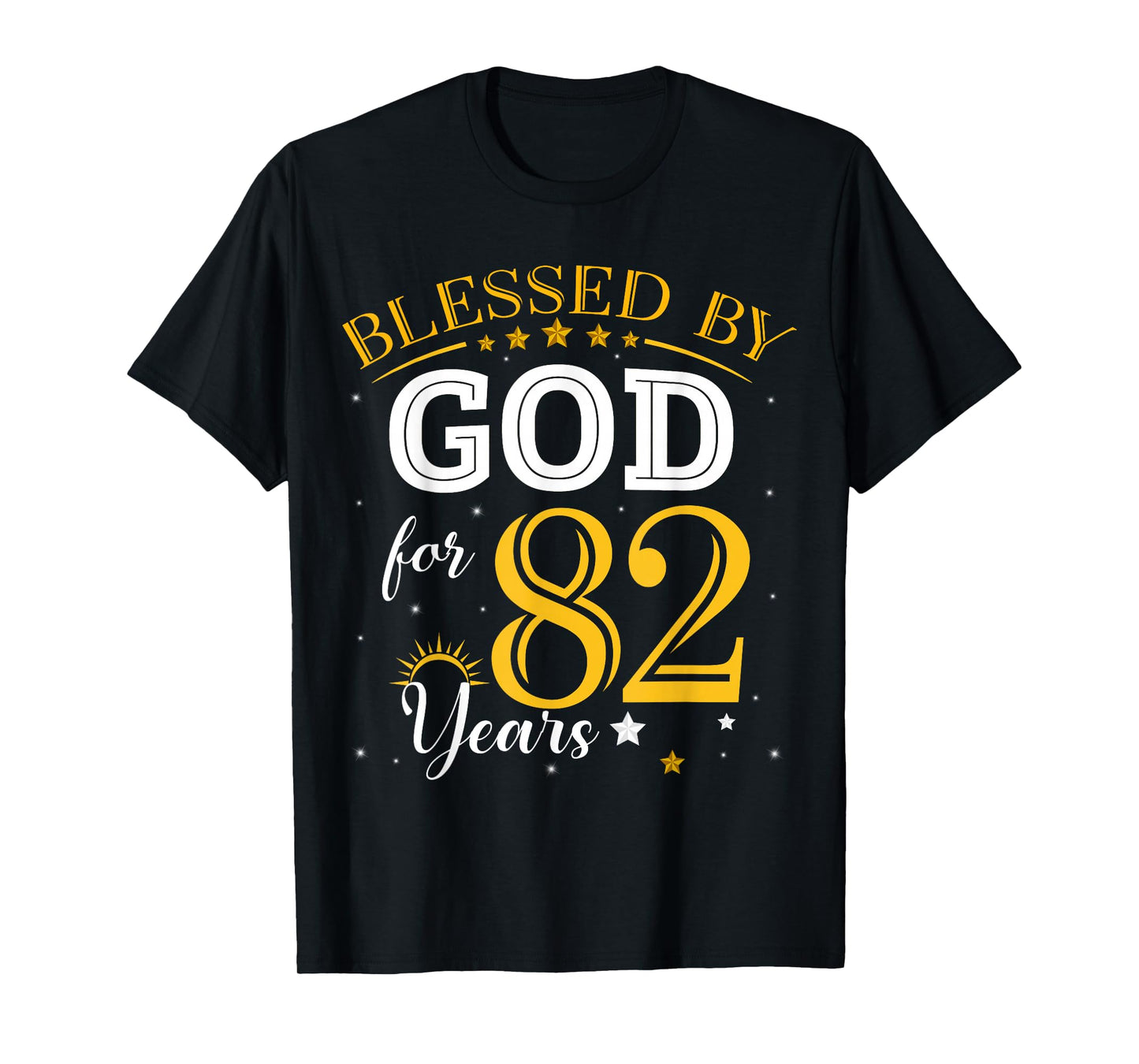 Vintage Blessed by God For 82 Years Old 82nd Birthday Girl T-Shirt