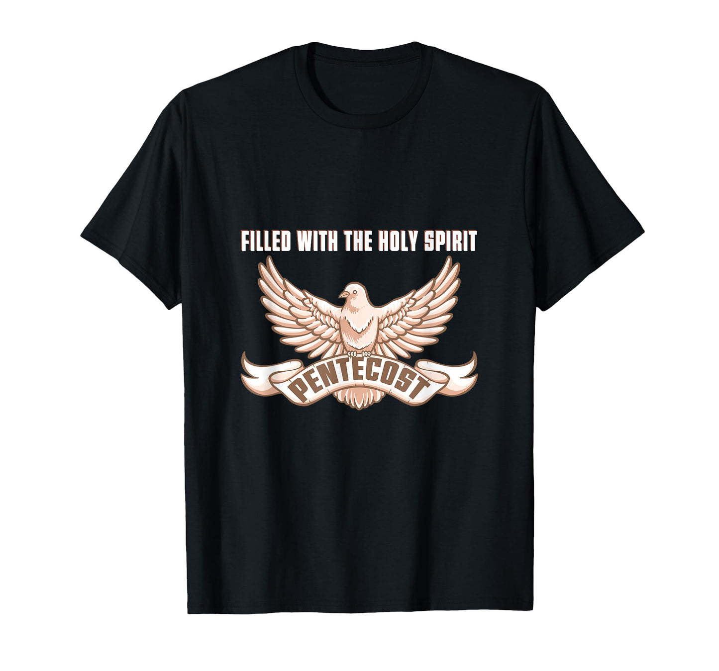 Pentecost Doves Tongues of Fire Flame Holy Spirit Catholic T-Shirt