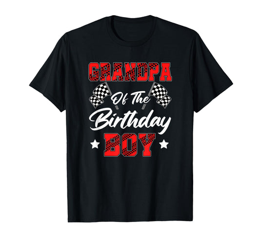 Race Car Grandpa Of The Birthday Boy Racing Family Pit Crew T-Shirt