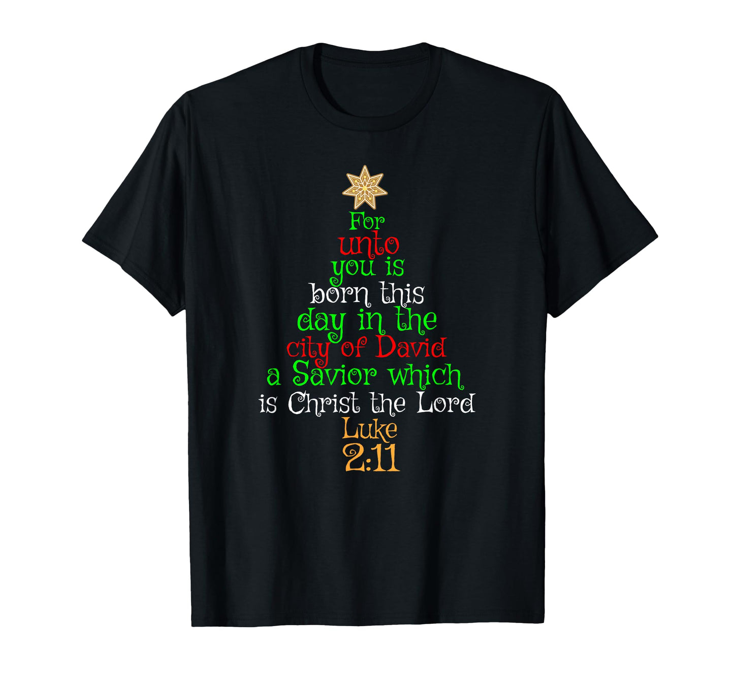 Christmas Christian Shirt UNTO YOU IS BORN A SAVIOR Gift T-Shirt
