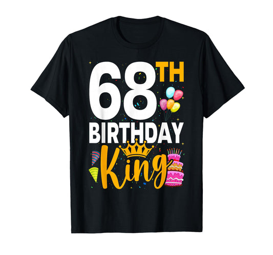 Funny 68th Birthday King 68 Years Old Birthday Men T-Shirt
