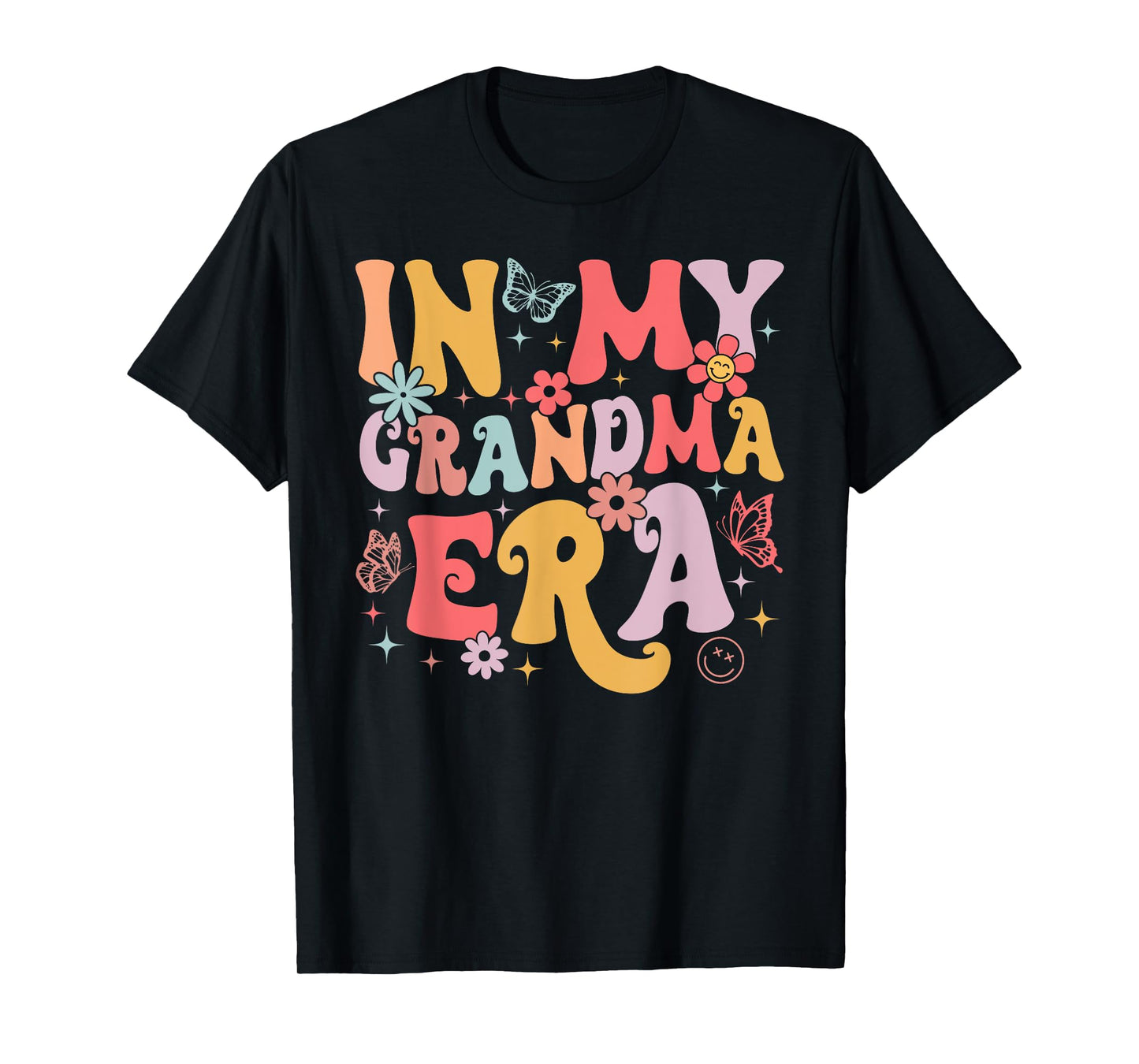 In My Grandma Era Groovy Retro Mothers Day Butterfly Women T-Shirt