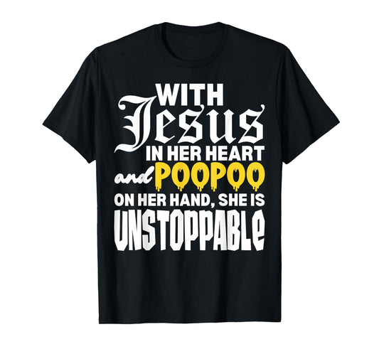 With Jesus In Her Heart Embarrassing Internet Memes Funny T-Shirt