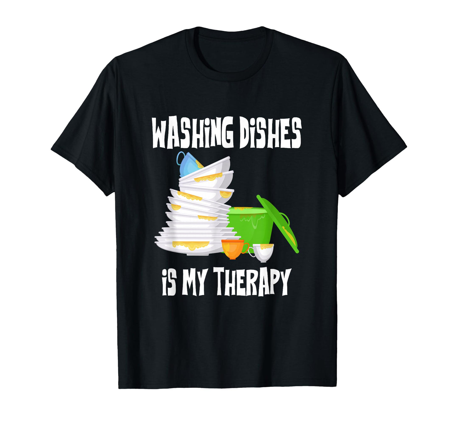 Funny Therapeutic Dishes Washing Kitchen Quotes Christmas T-Shirt