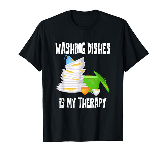 Funny Therapeutic Dishes Washing Kitchen Quotes Christmas T-Shirt