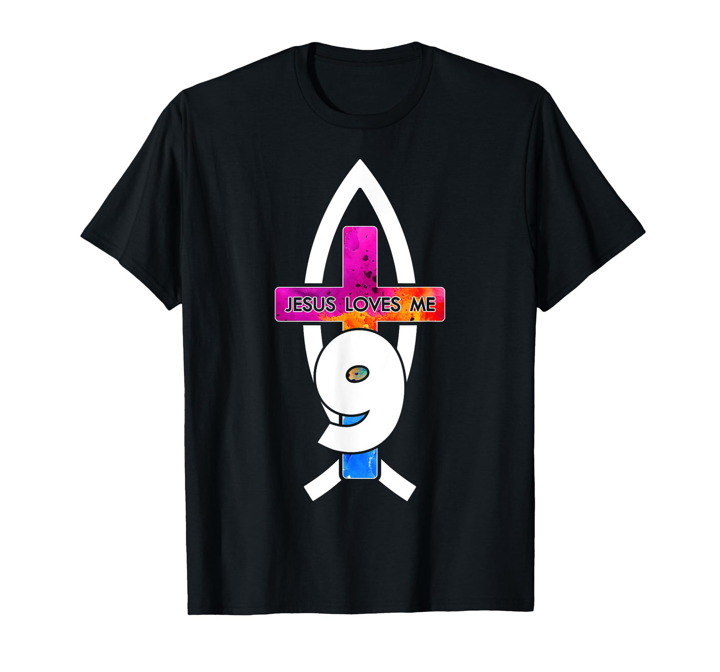 Jesus Loves ME 9 Religious 9 Years Jesus 9TH Birthday T-Shirt